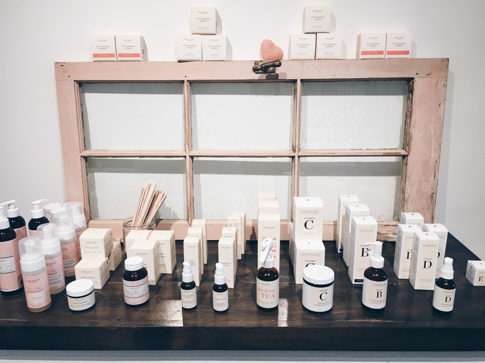 The Cure Apothecary back table lines