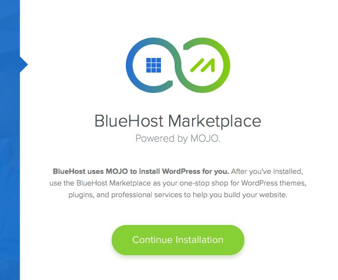 Bluehost Install WP Mojo marketplace